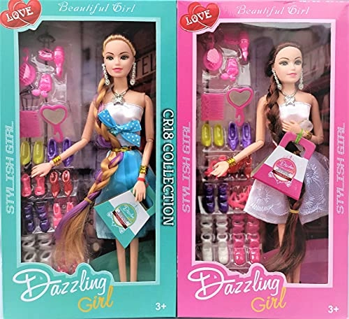 Princess Doll - 2 Pc 12 Inches Long Hair Pack