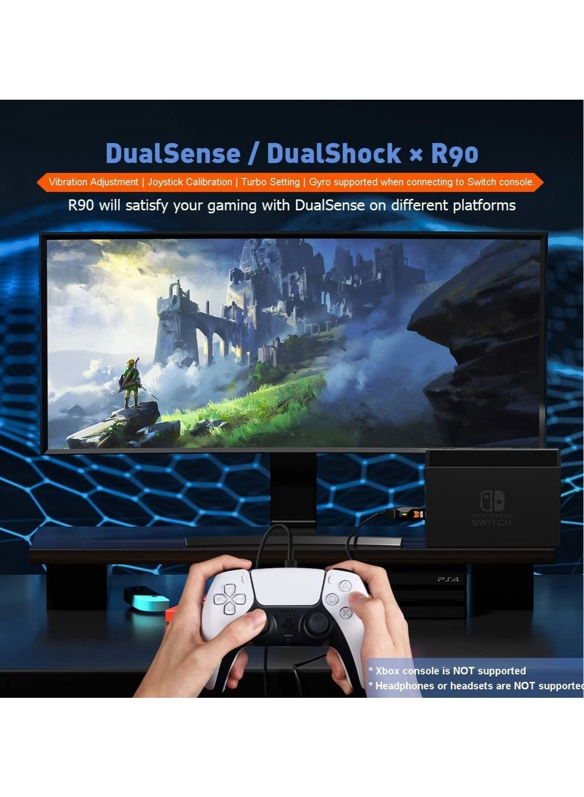 R90 - Wired Switch / PS4 / Windows 11 PC / Windows 10 PC