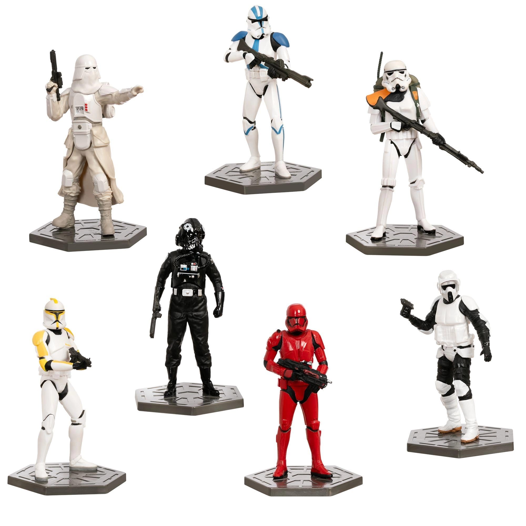 Disney Clone Trooper Commander + 501st Legion Clone Trooper + Imperial Sandtrooper + Imperial TIE Pilot + Imperial Snowtrooper + Imperial Scout Trooper + Sith Trooper - Star Wars - 7 pcs