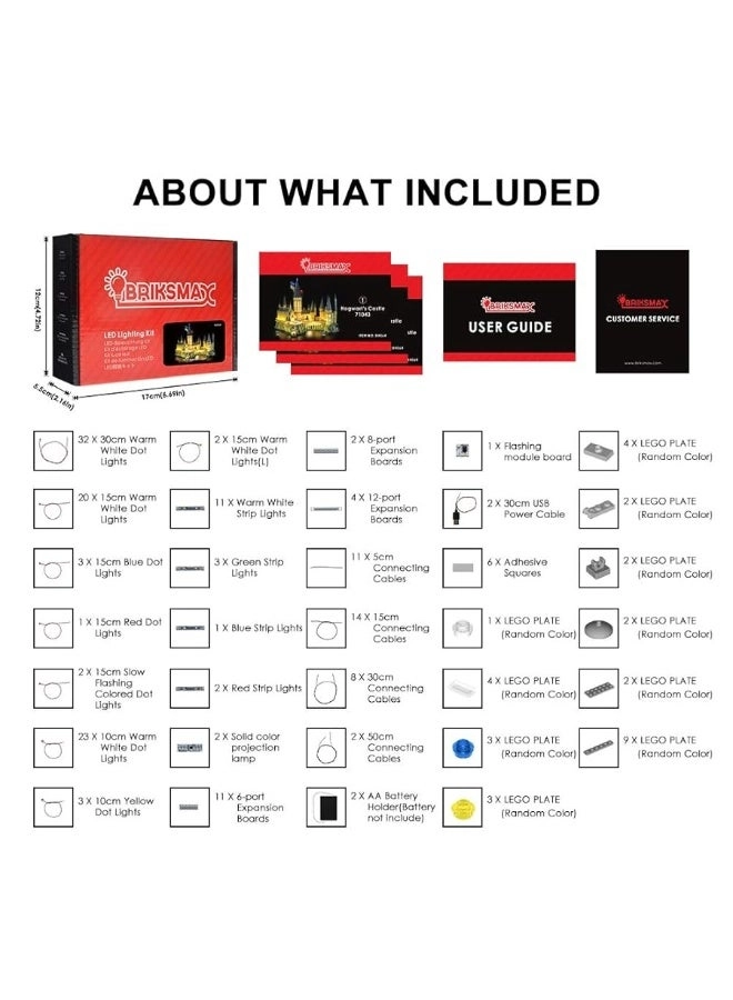 Led Lighting Kit - for LEGO Harry Potter Hogwart's Castle 71043