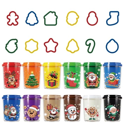 Waybla Christmas Modeling Dough Set - nontoxic 57g 24pcs.