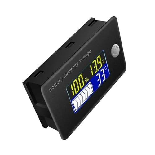 FVGshshDH Battery Capacity Indicator - 10V to 100 V Temperature Monitor
