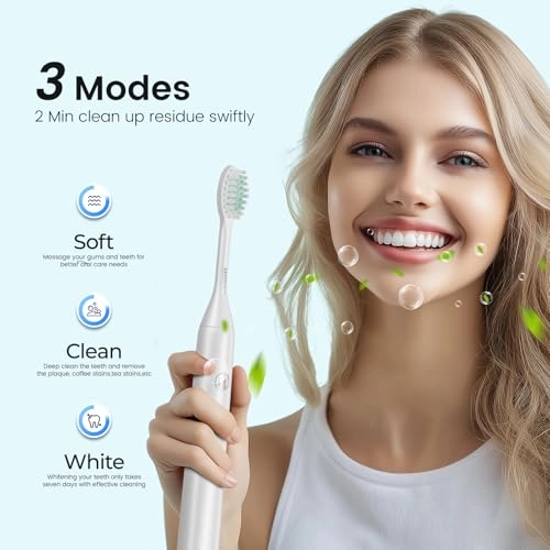 Travel Electric Toothbrush - with Case Sonic Battery Powered