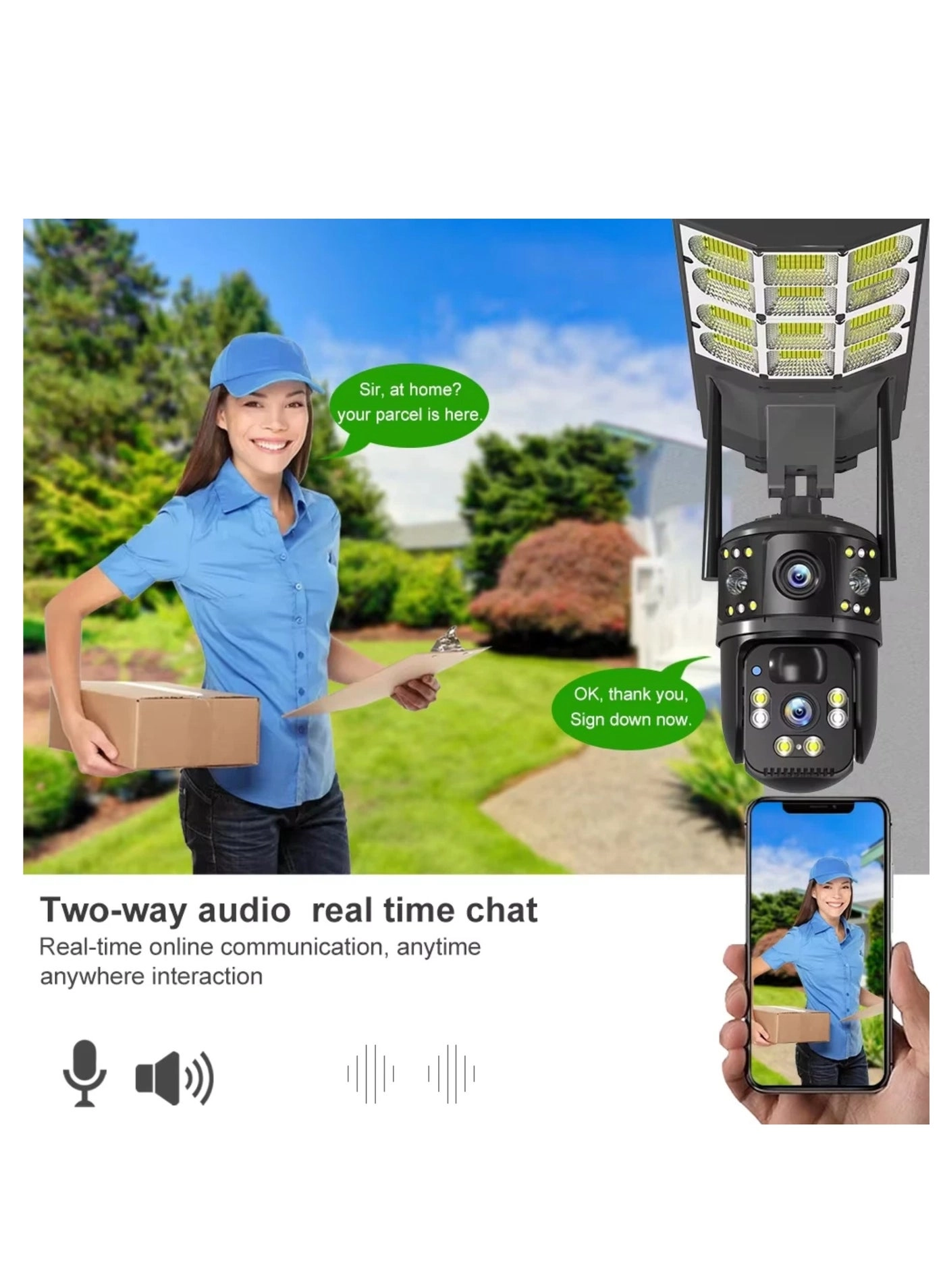 Solar Camera with Streetlight