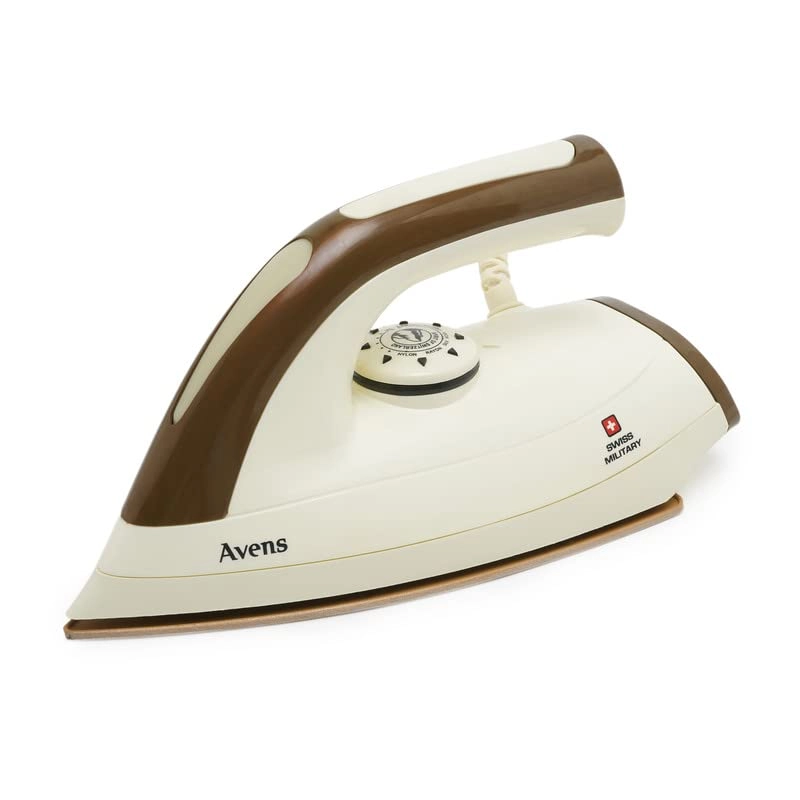 Avens Dry Iron Press - 1100W Non-Stick Cream