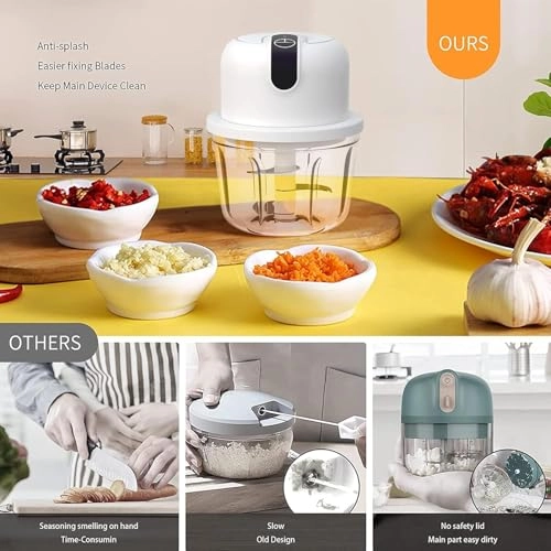 Mini Electric Chopper - 350ML Rechargeable