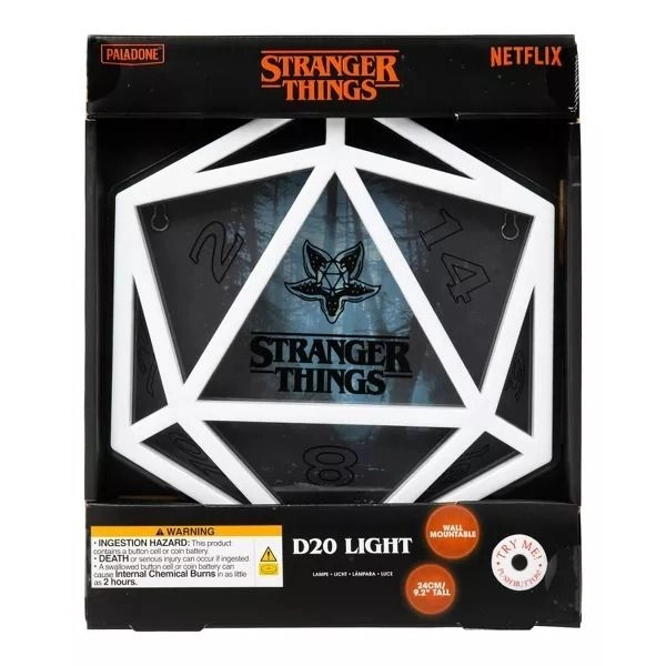 Stranger Things D20 LED Neon Light - 9.4" (24cm) wall-mountable USB powered