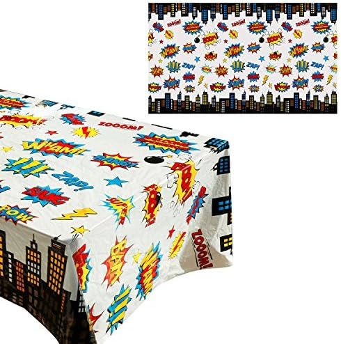 HaWenny Superhero Plastic Table cover - 5 Pack