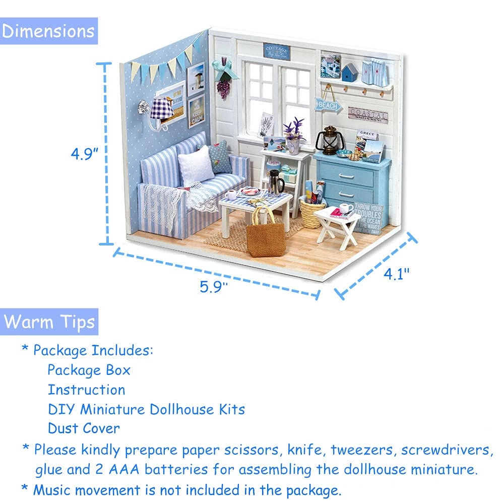 DIY Miniature Dollhouse Kit - Warm Moment 1:24