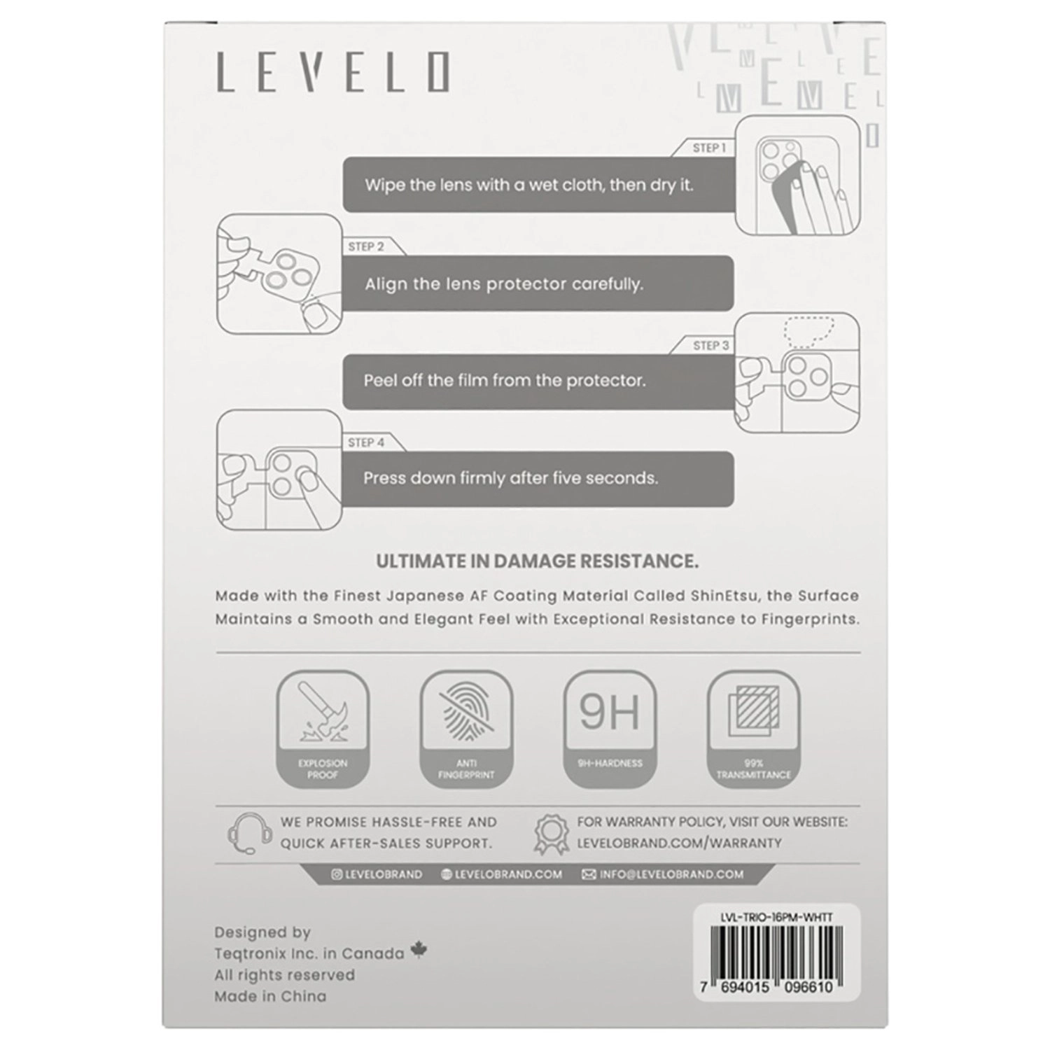 Anti-Fingerprint Glass Camera Lens Protector for iPhone 16 Pro / iPhone 16 Pro Max