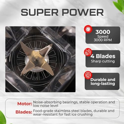 2 in 1 Multifunctional Blender - 2400W