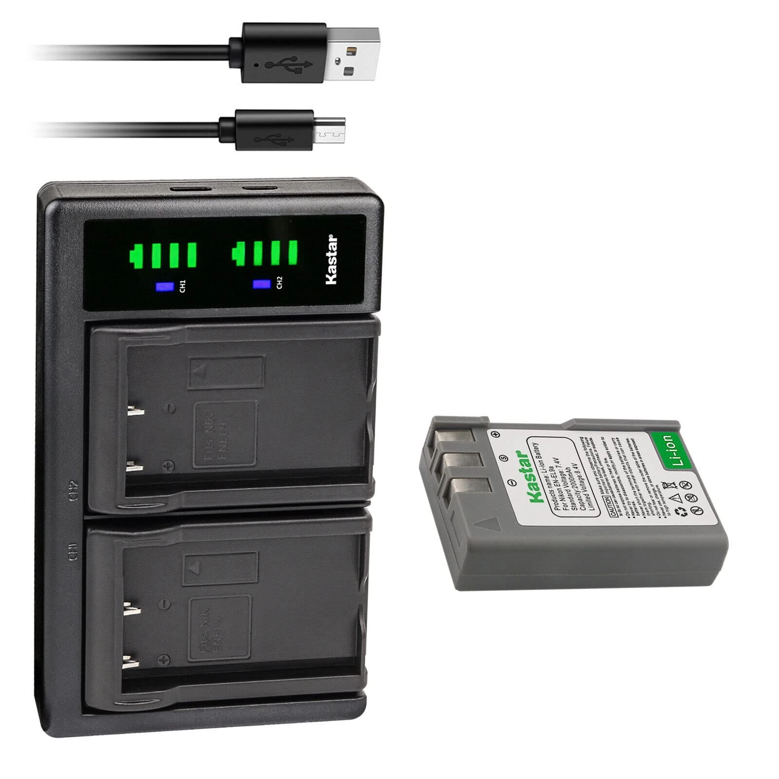 Battery and Smart USB Charger - 2100mAh