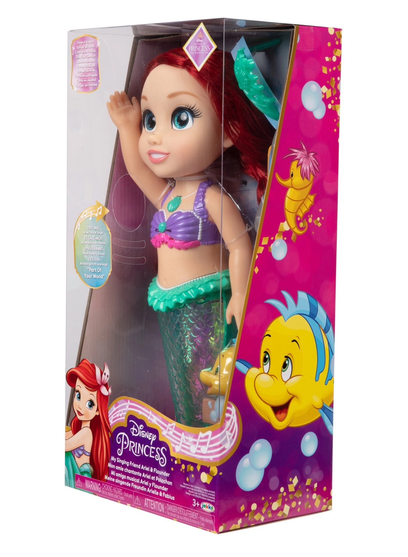 Ariel Doll - Sing & Sparkle Multicoloured
