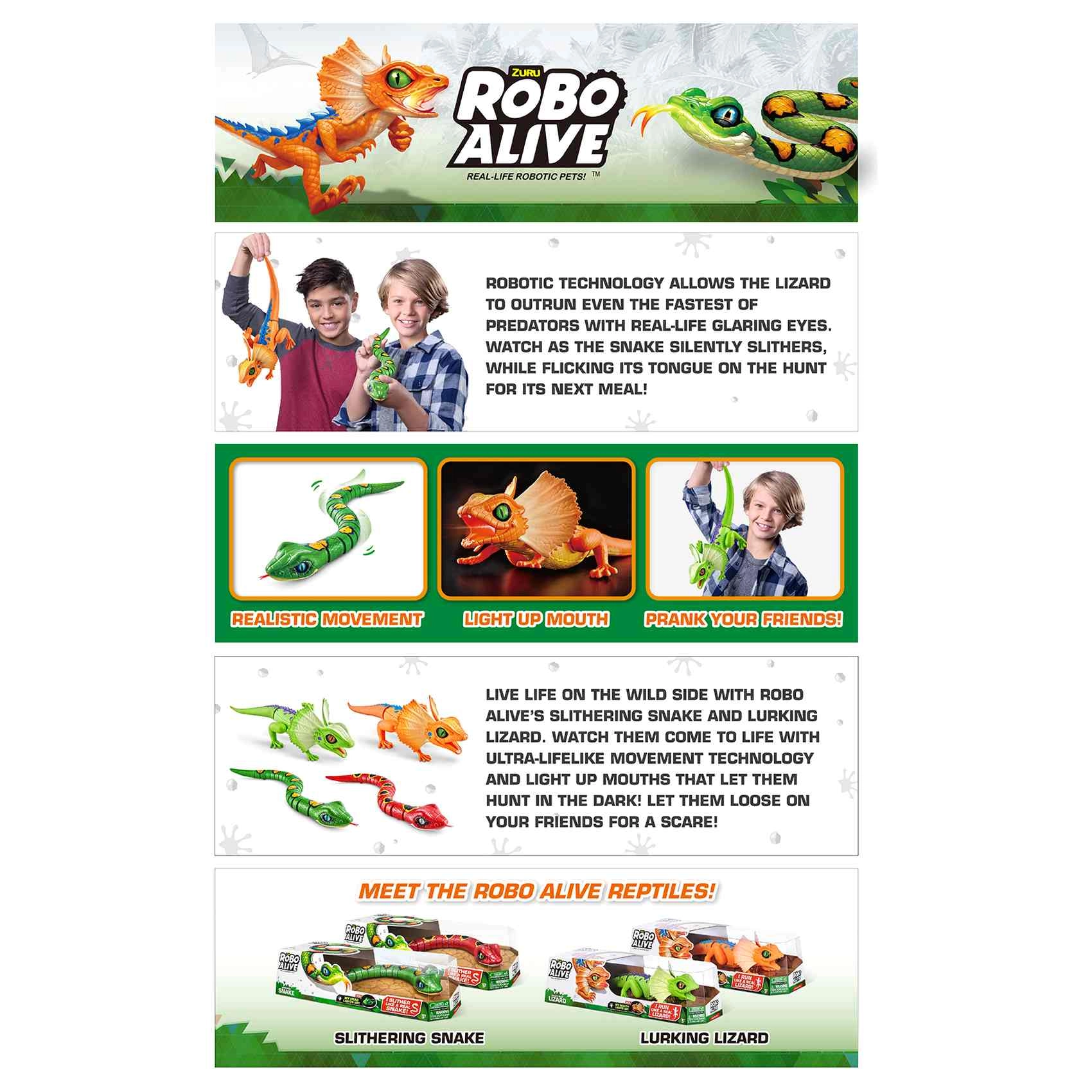 Robo Alive Frilled Neck Lizard - Series 3 3 Years+