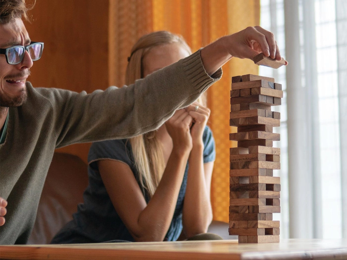 Wooden Tumbling Tower - Family Game Party Game