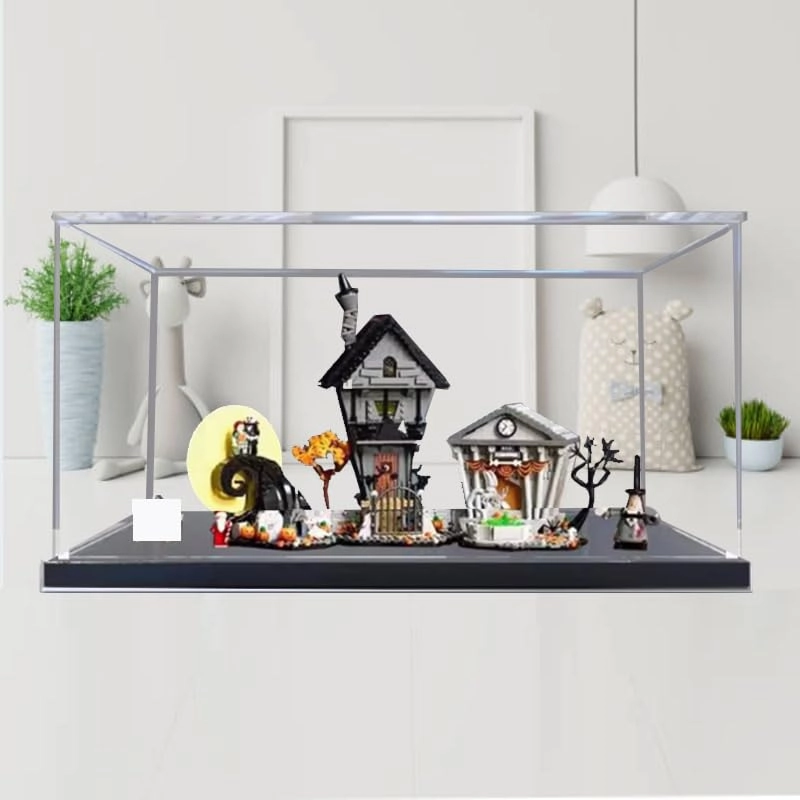 Clear Acrylic Display Case (21351) - Black Bottom
