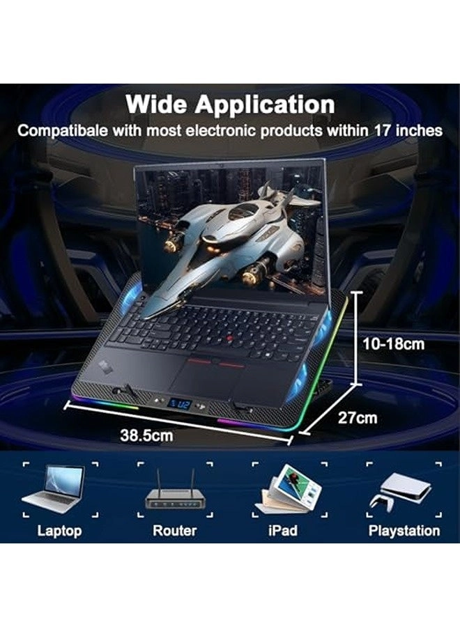 RGB Laptop Cooling Pad - 8-Fan 12 to 17 inches