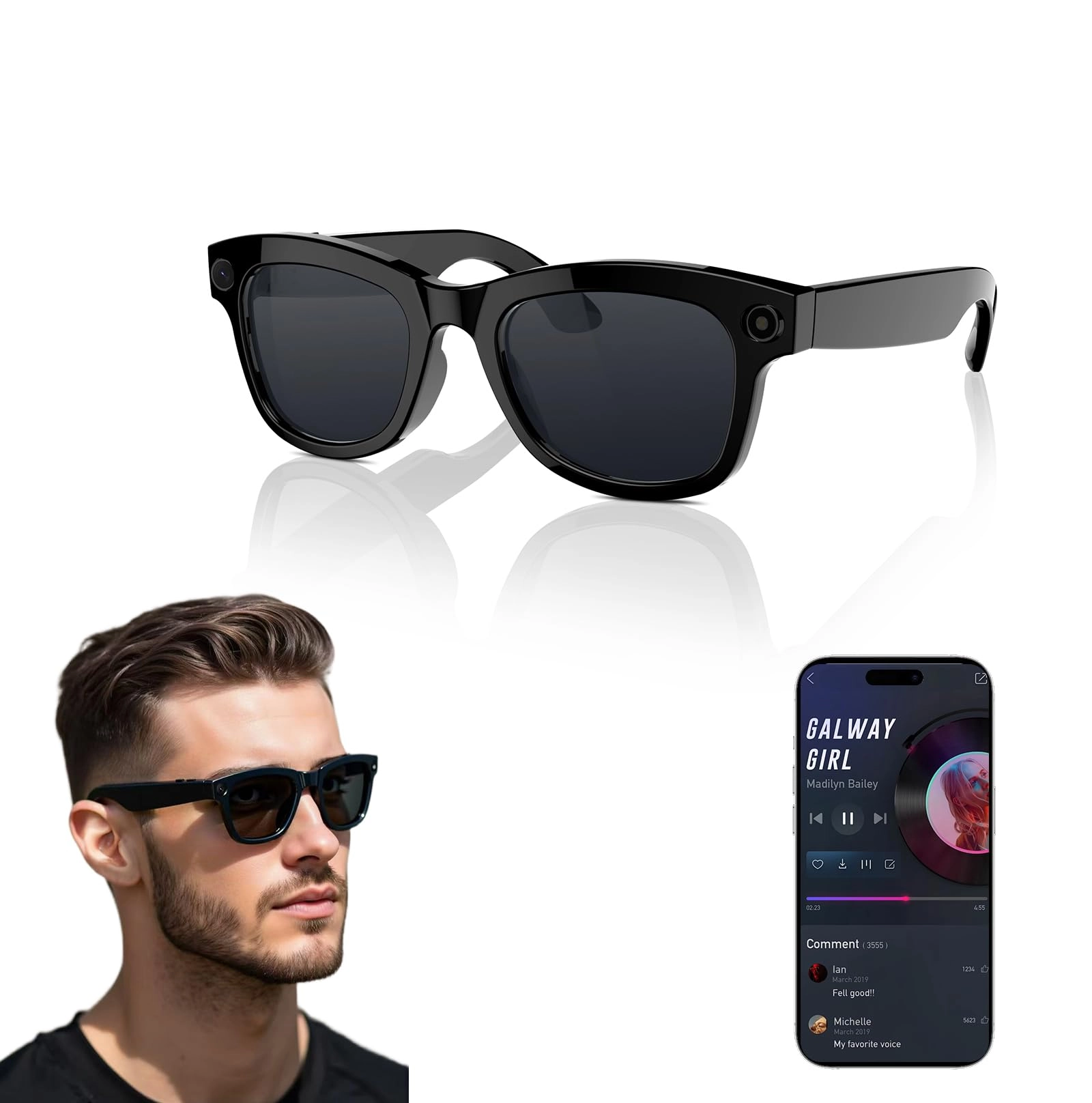 GEAUH Smart glasses - Bluetooth 0.1 Kilograms
