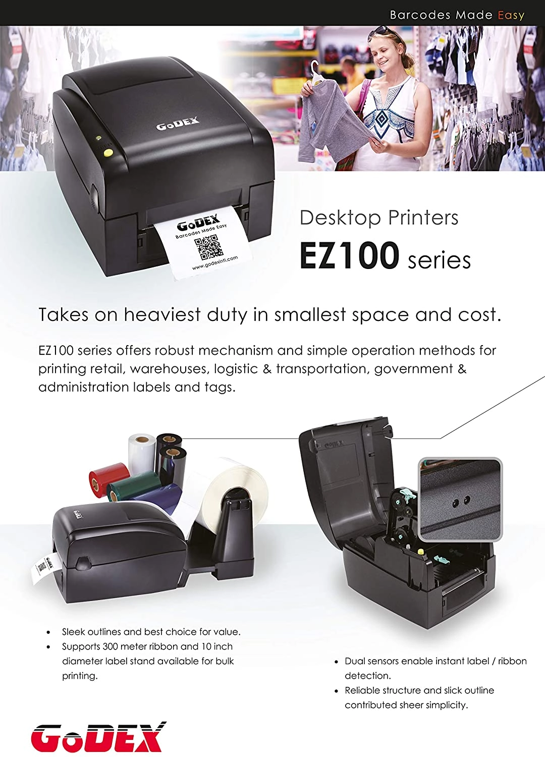 EZ120 - Thermal Transfer / Direct Thermal 108 millimeter