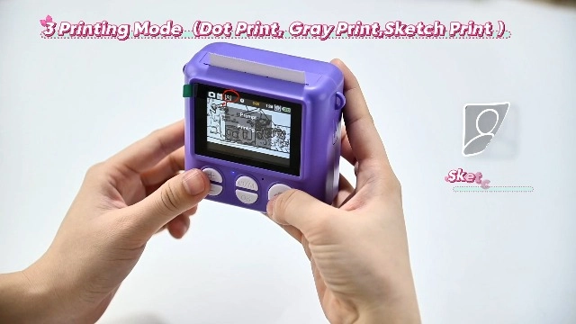 Instant Print Camera - 1080P 32GB Purple