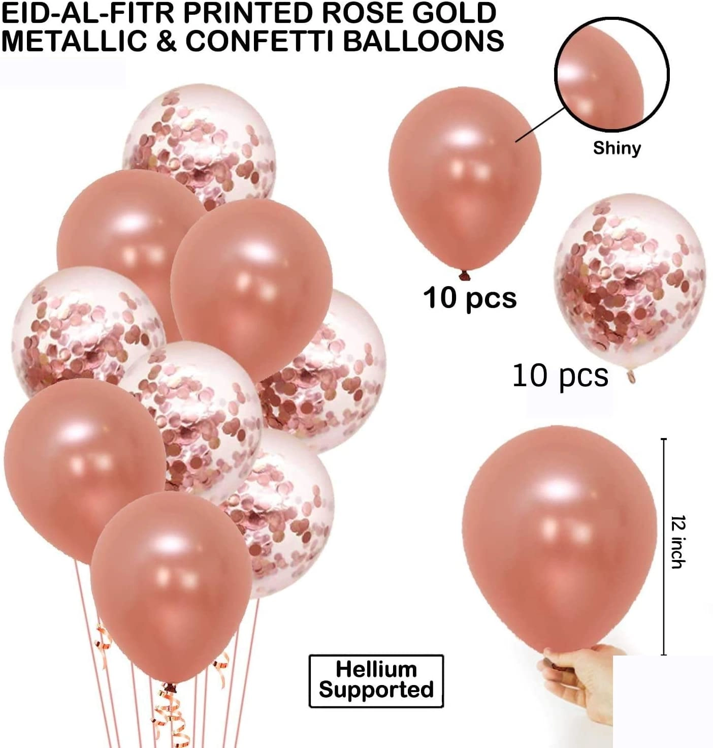 Eid Mubarak Decoration Balloons - 37 pcs