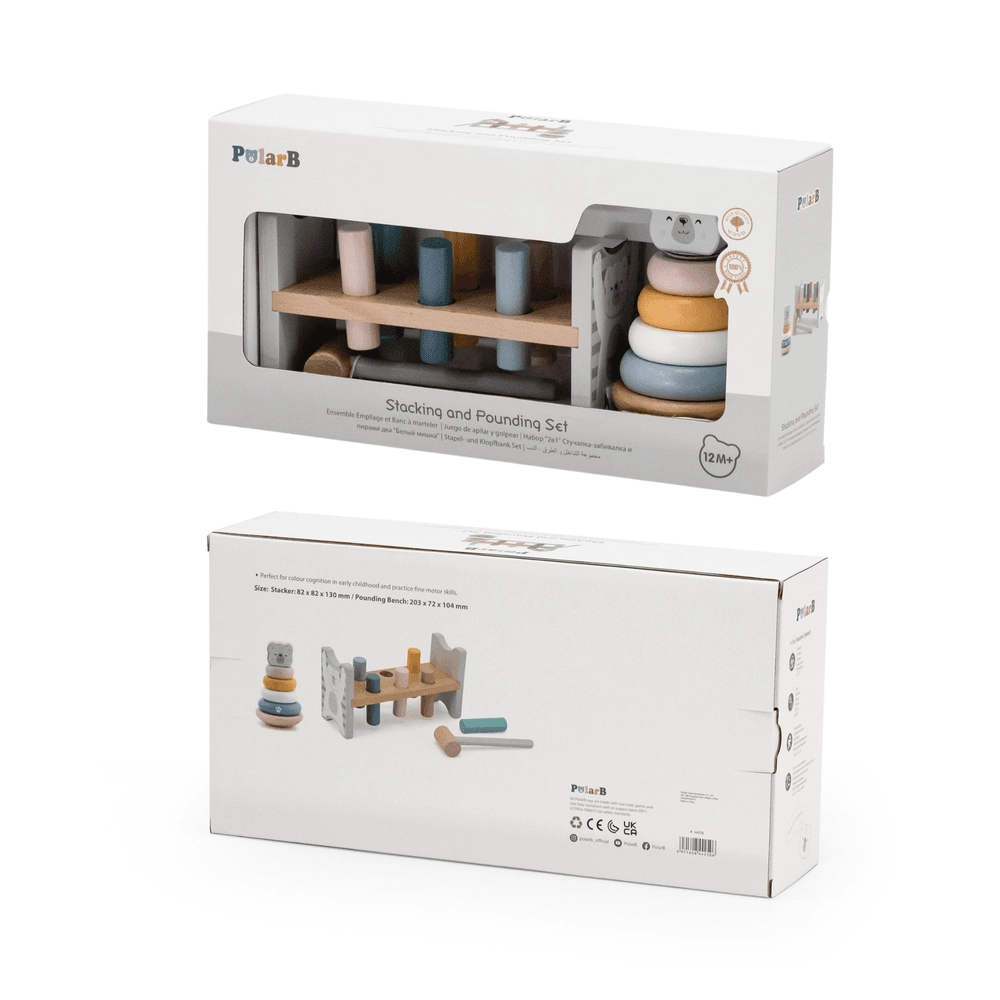 Polar Bear Stacker And Pounding Bench - Suitable for 12 months and above