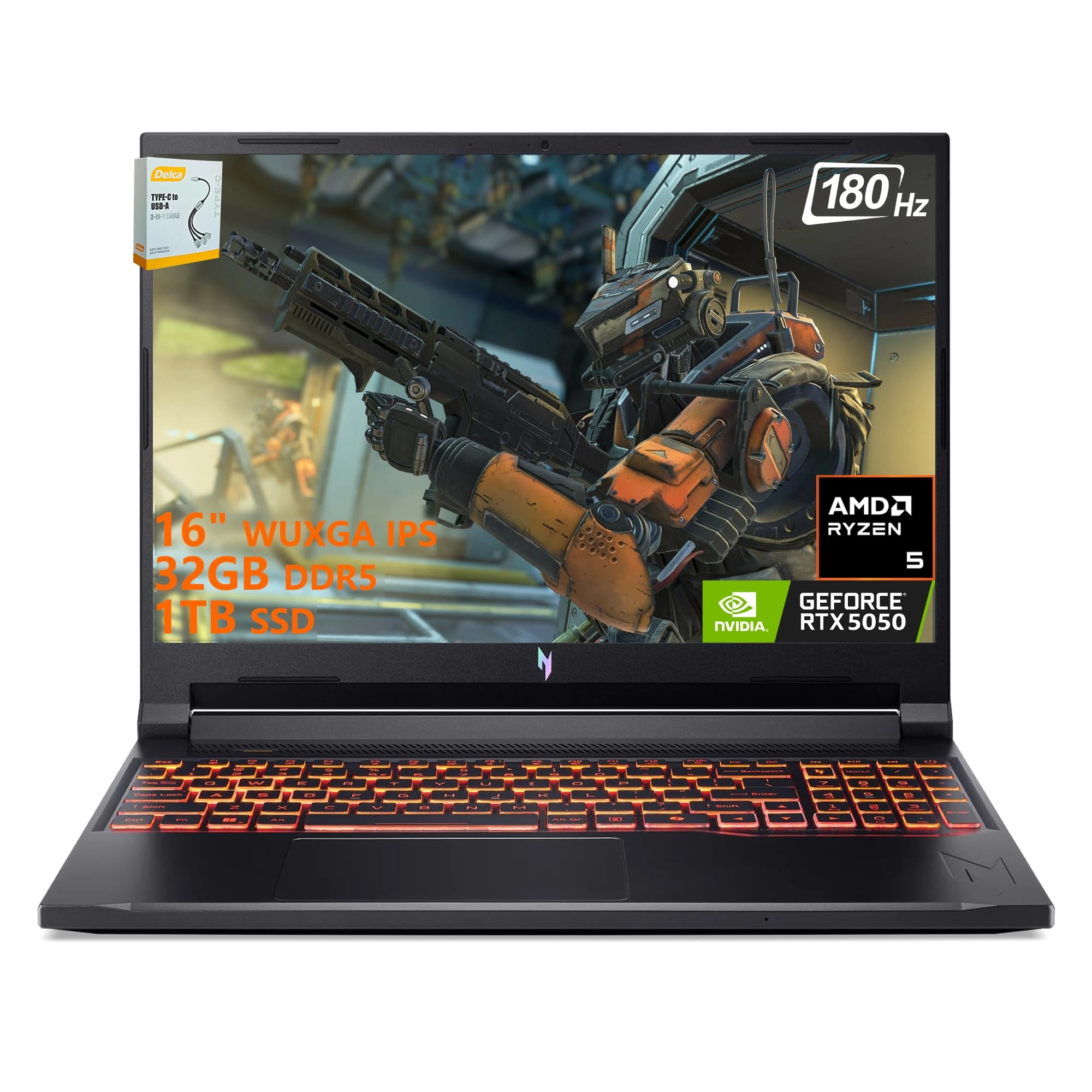 Acer Nitro V 16 AI - 16'' Ryzen 5 240 32GB DDR5 1TB SSD