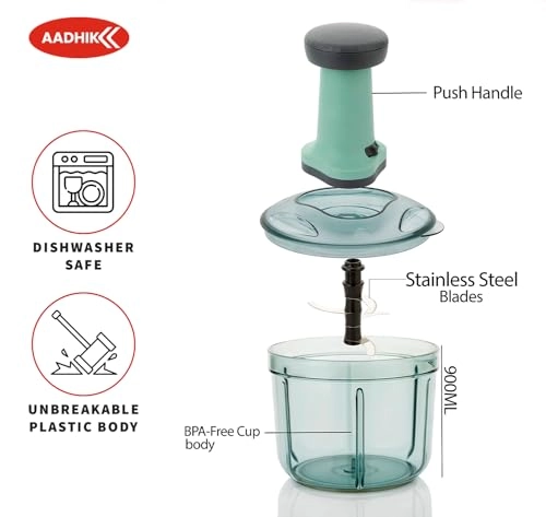 Vegetable Chopper - 900 ml 6 Blades