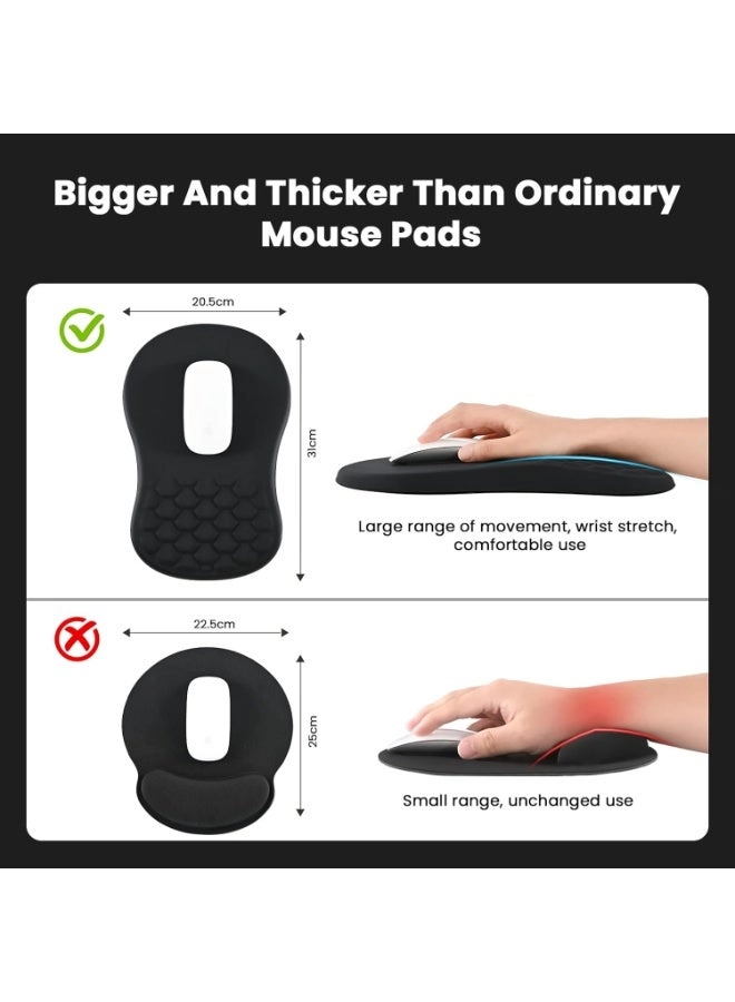 Wrist Support LYCRA Ergonomic Mouse Pad - 30x20 cm