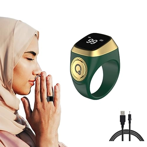 Smart Ring Counter - 18mm Green OLED Display