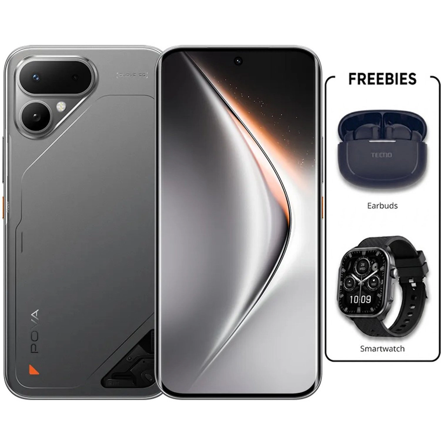 Pova curve 2 12GB 256GB + Bud 4 Air + Watch 3
