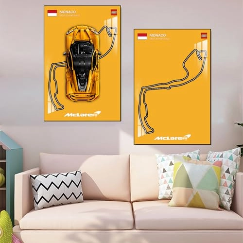 McLaren P1 42172 - Display Wall Plate 50X80cm Monte Carlo Circuit in Monaco