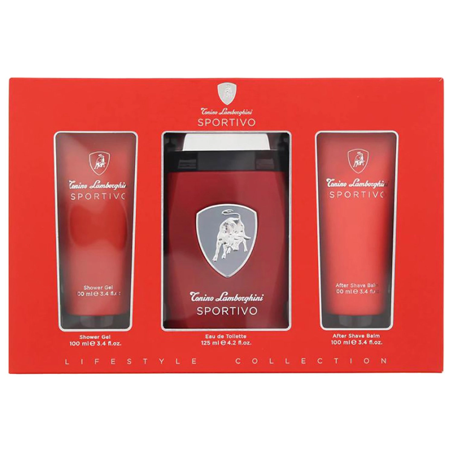 Tonino Lamborghini Sportivo - 125ml Eau de Toilette + Shower Gel - 100ml + After Shave Balm - 100ml