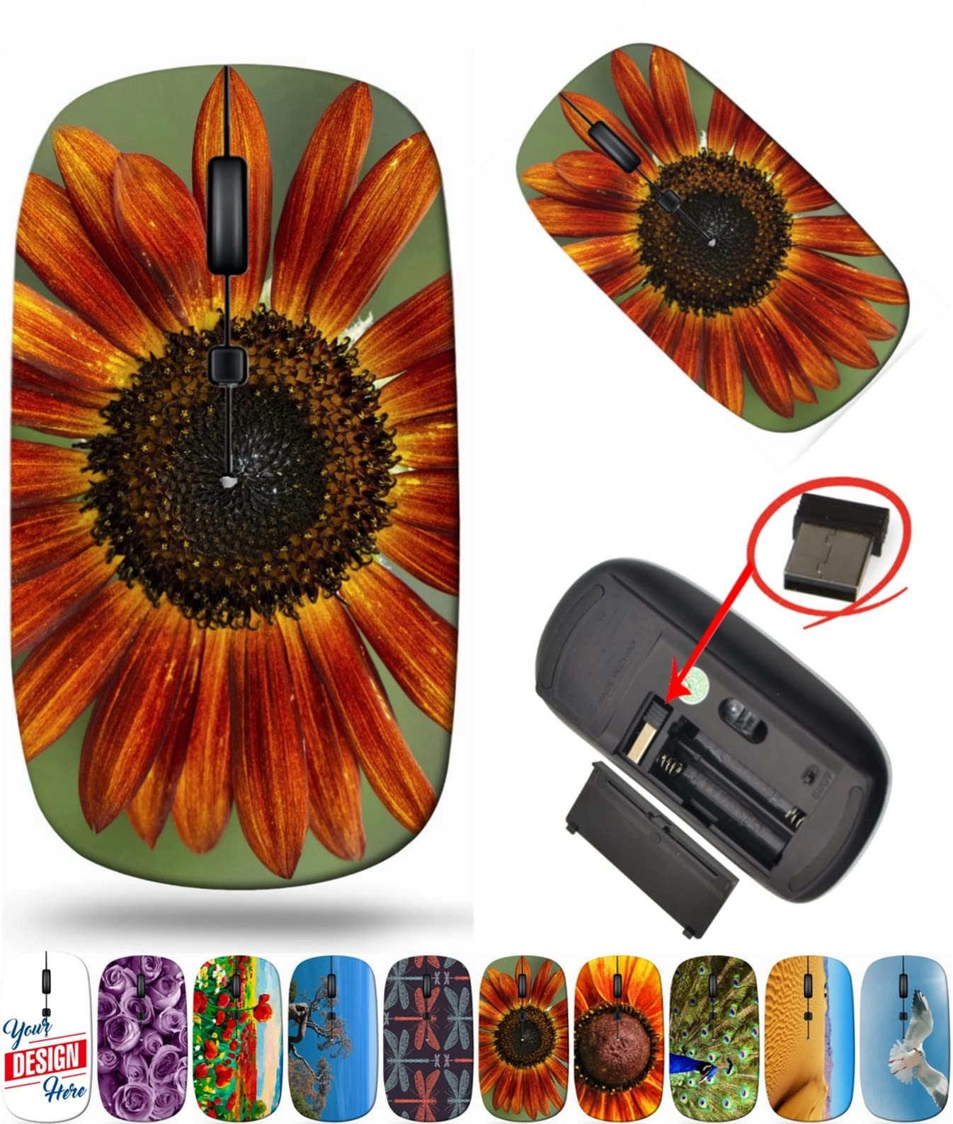 MS Depot Sunflower Travel Mouse - USB