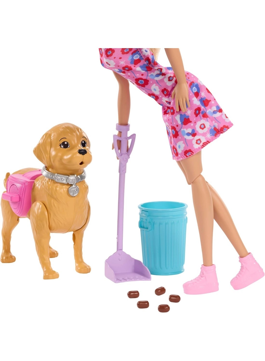Walk & Potty Pup - walks and goes potty + Malibu Doll