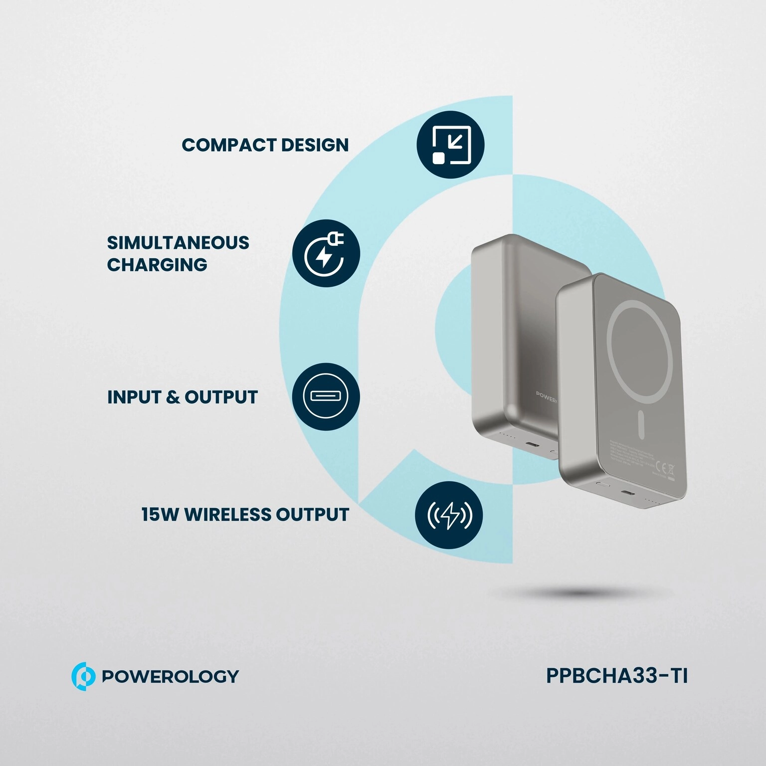 PPBCHA33-GY - 20000mAh 20W Fast-Charging Wireless
