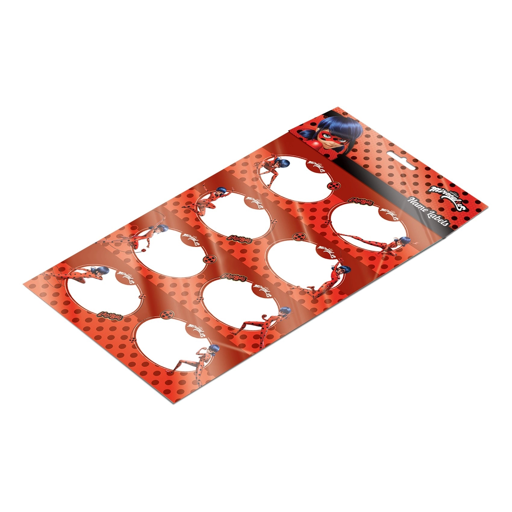 Miraculous Ladybug Name Label - 2 Sheet A4