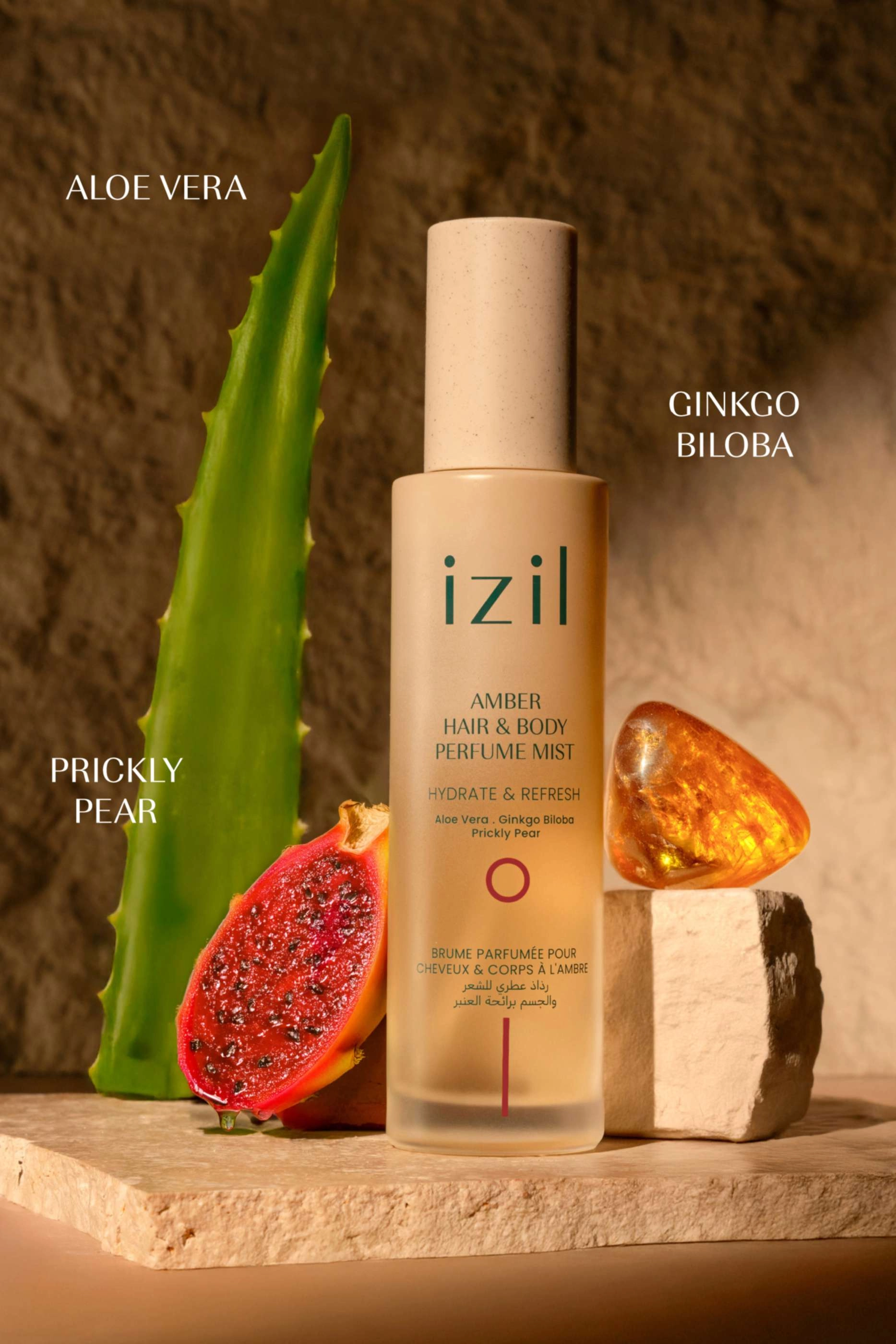 Sensual Nights in Marrakech Amber Hair & Body Perfume Mist - 100ml woody amber with a spicy hint of ginger