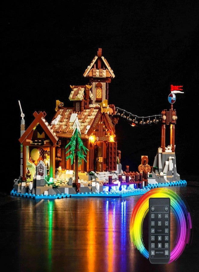 LED Light Kit - for LEGO Viking Village 21343 Remote Control