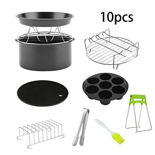 Cake basket + Pizza plate + BBQ grill + Cake mold + Toaster rack + Steam rack + Food clamp + Kitchen board clamp + Oil brush + Silicone pad - Carbon steel,stainless steel 10pcs