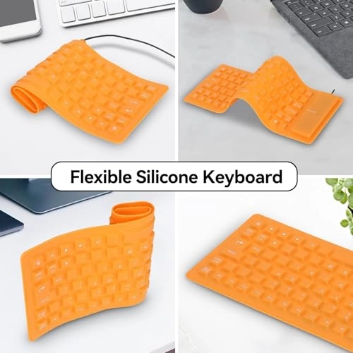 Folding Silicone Keyboard - Wired/Wireless