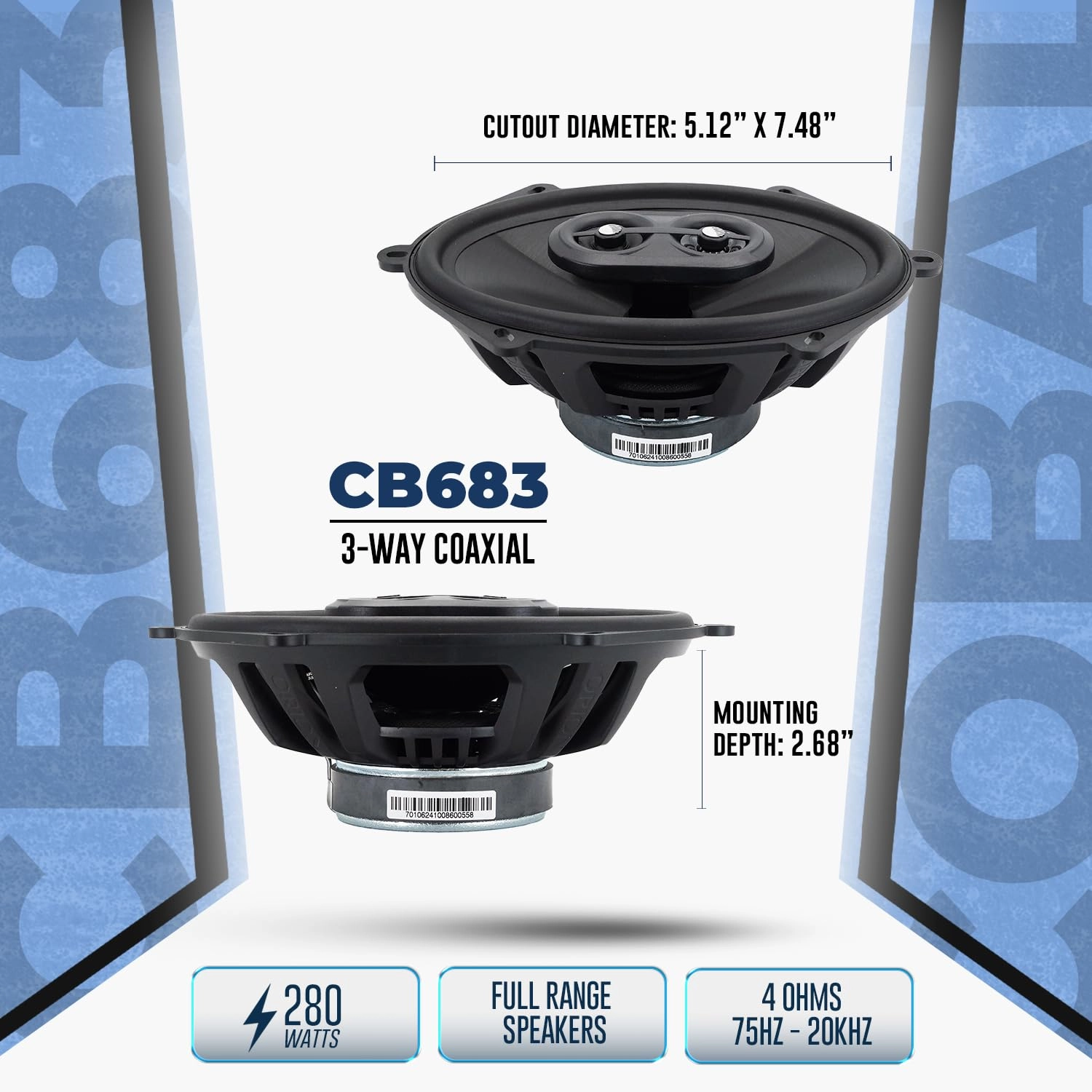 CB683 - 6x8” 3-Way