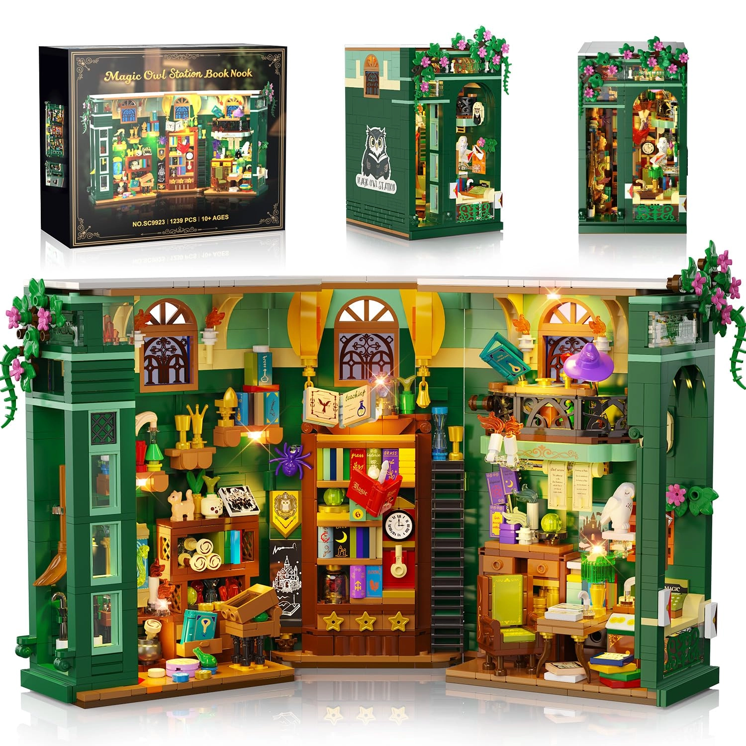 INSOON Owl Station Book Nook - 1242 pcs Light