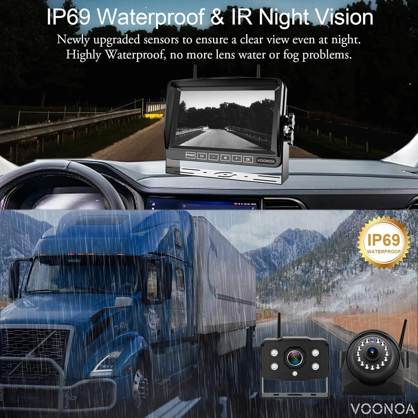 Wireless RV Camera System - Night vision 1080P