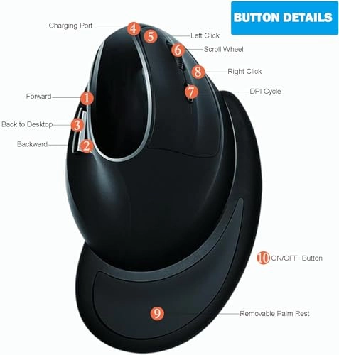 Ergonomic Vertical Mouse - Bluetooth