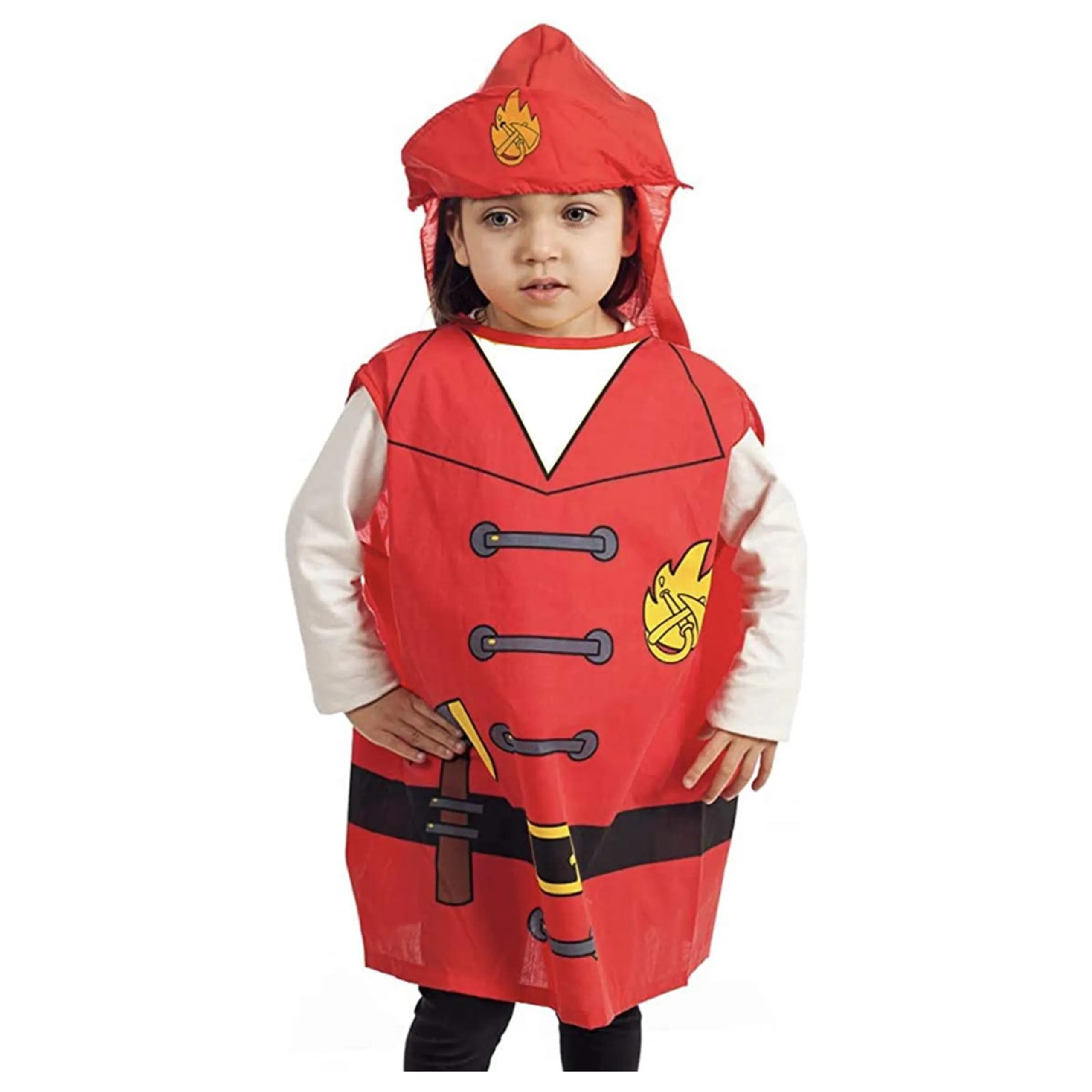 Fireman Costume - Fireman 1 piece Suitable for 3 to 8 years One size