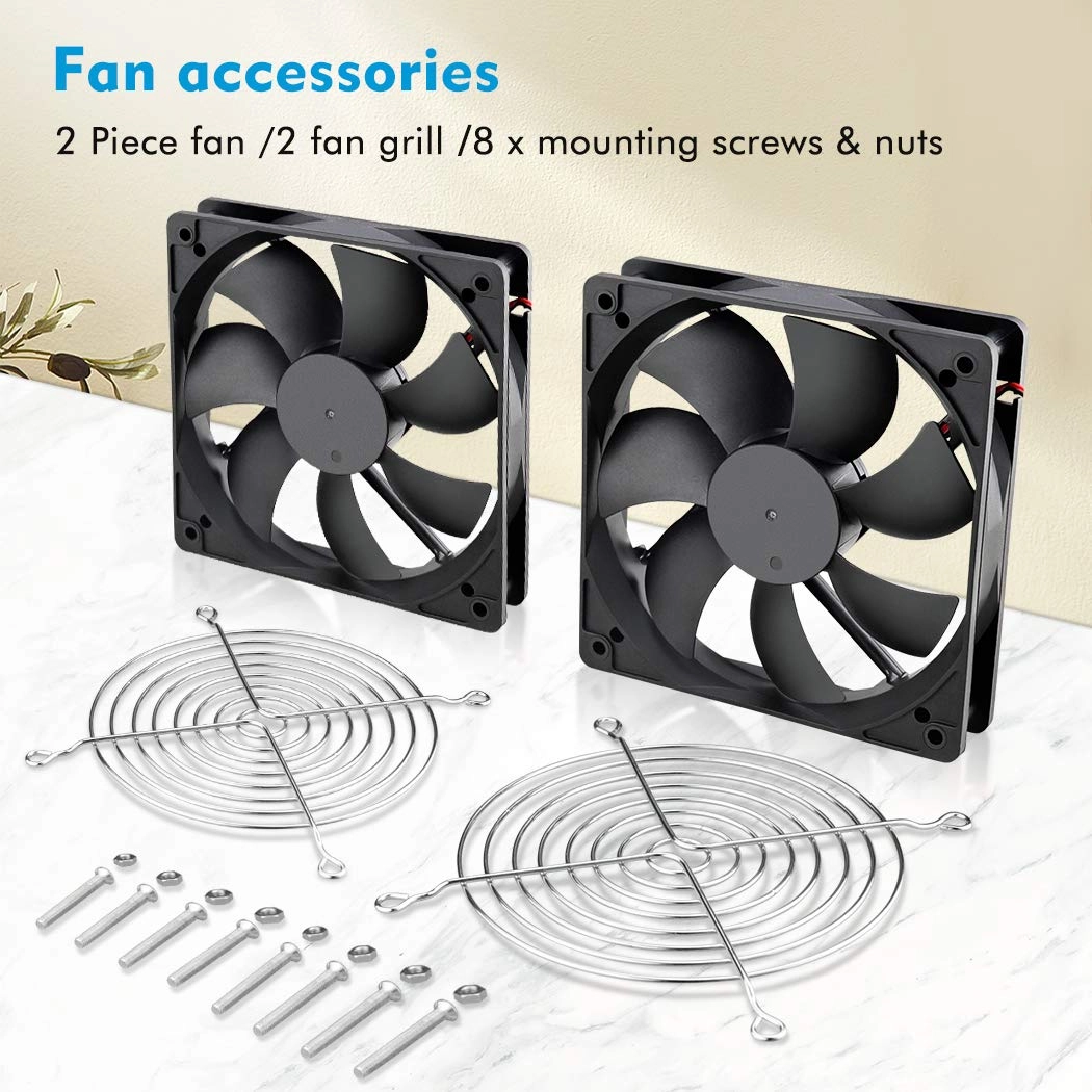 Computer Case Cooling Fan - 2 Pack 120mm x 25mm