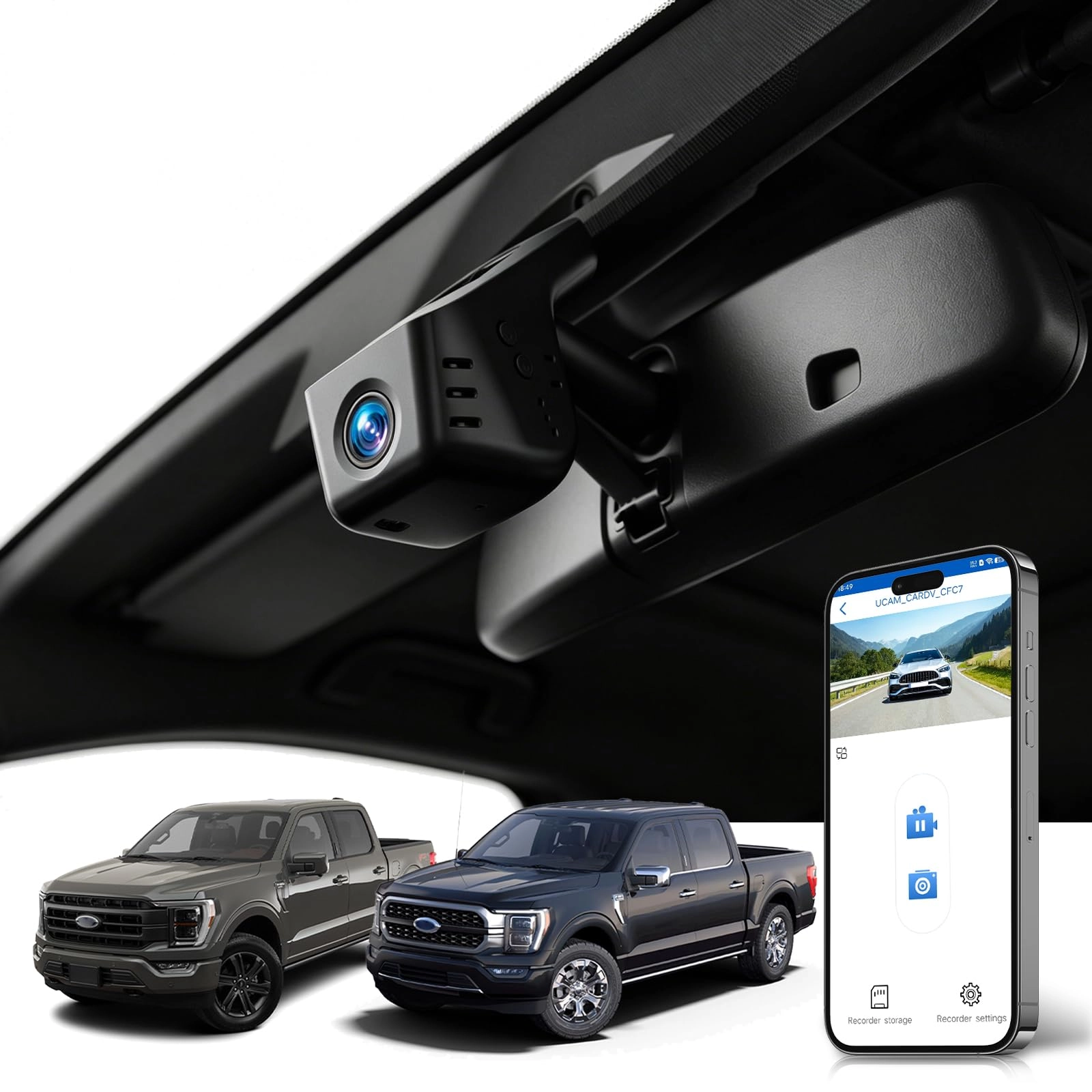 Upriding Dash Cam for Ford F150/F250 - 2160p