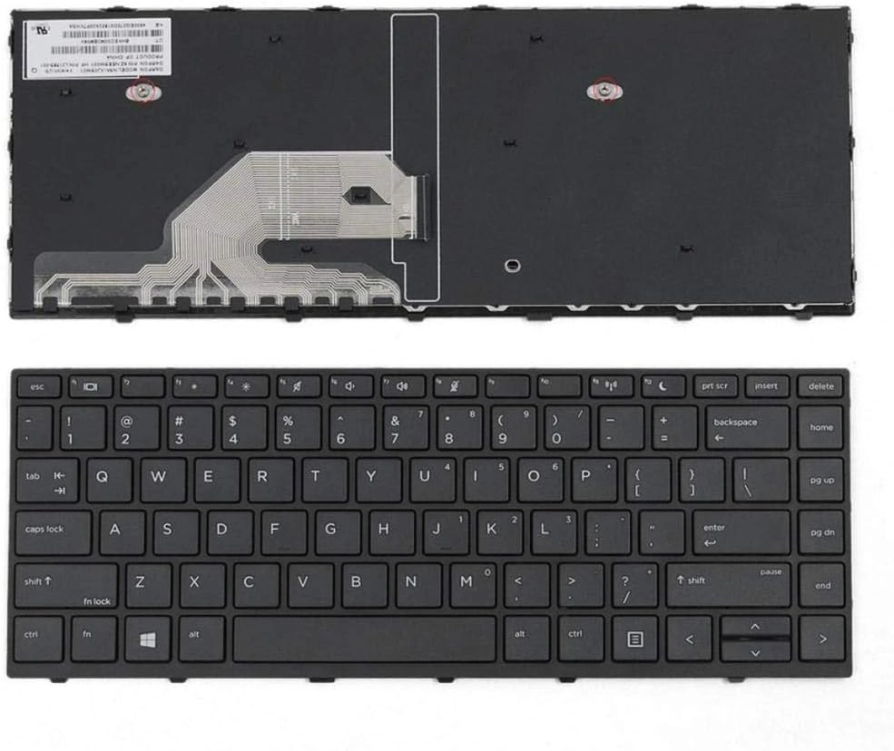 Laptop Keyboard with Frame - Black US English