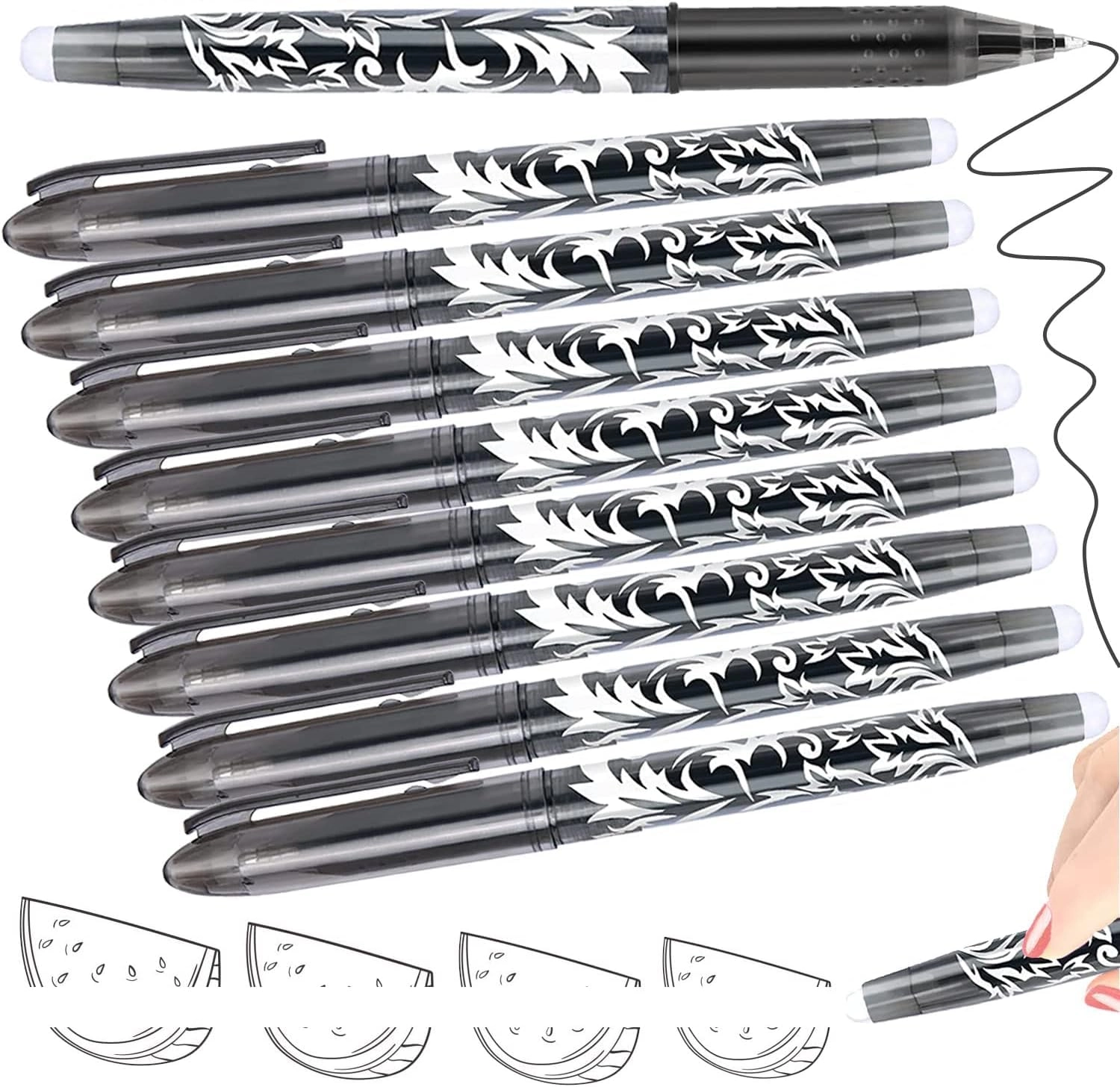 artbiu Erasable Pens - 8.0 Count 0.5mm